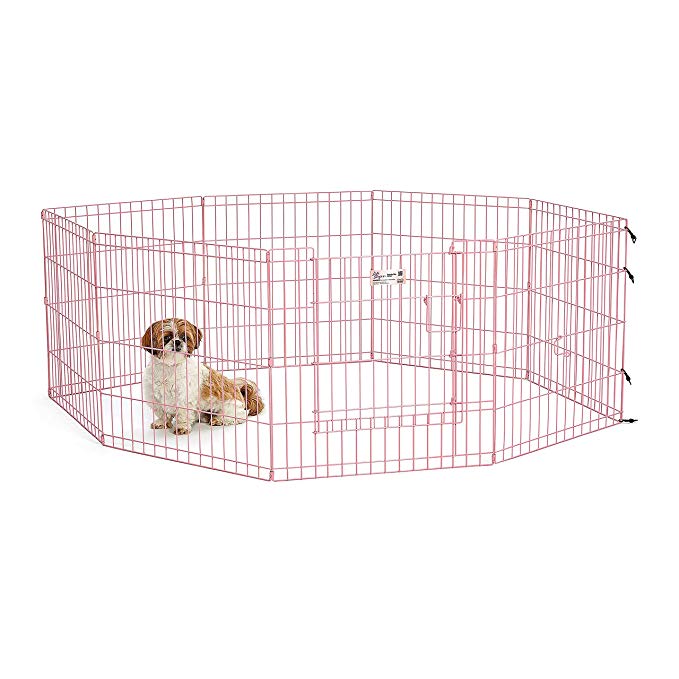 Pink Exercise Pen With Door 24Â€³
