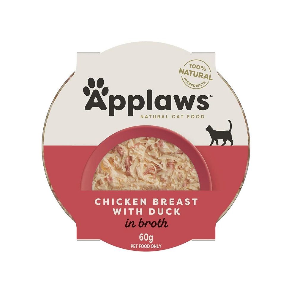 Applaws Juicy Chicken Breast with Duck Canned Cat Food - 60 g - Pack of 10