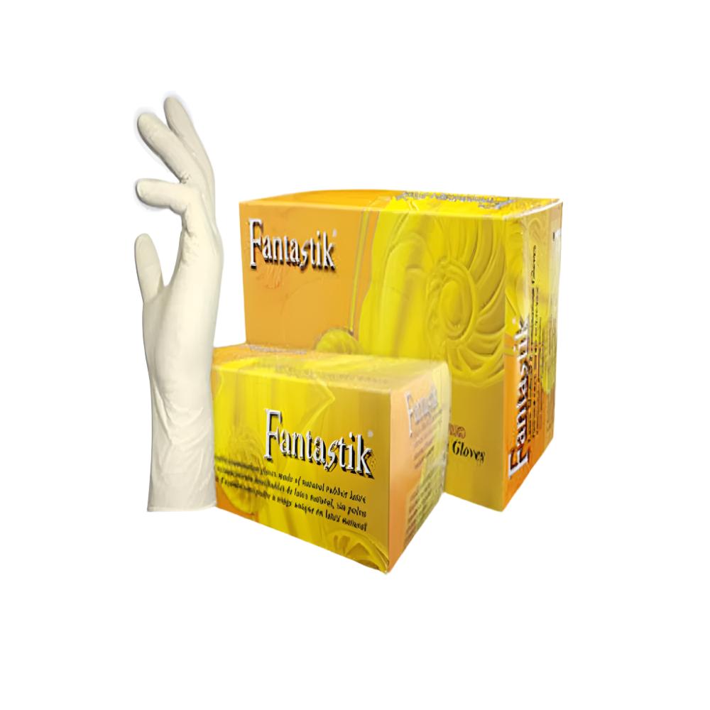 POWDER FREE LATEX GLOVES-(100 PCS/BOX)-FANTASTIK-MY