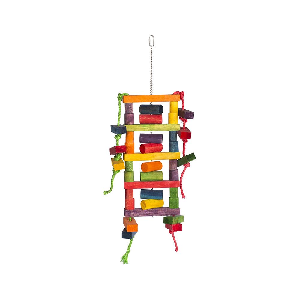 Prevue Bodacious Bites Blockhead Bird Toy - Multicolor