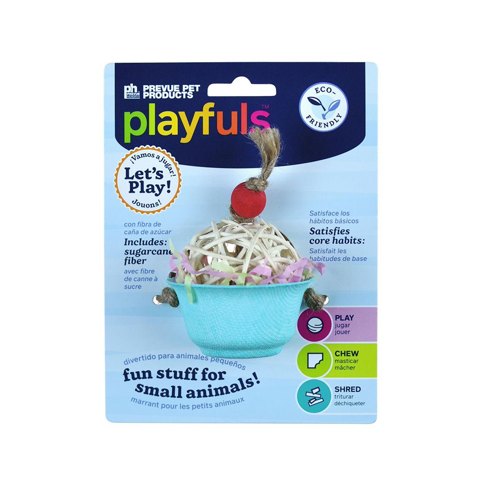 Prevue Sugarcane Cupcake Small Animal Chew Toy