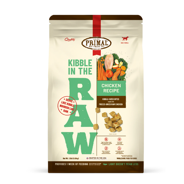 Primal Canine Freeze Dried Chicken Kibble in the Raw Dog Food - Hypoallergenic Dog Dry Food