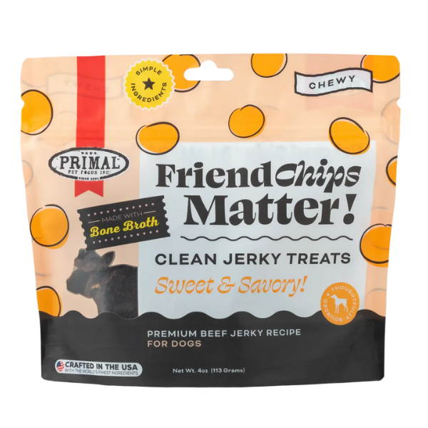 Primal FriendChips Matter Beef with Broth Jerky Treat 4oz