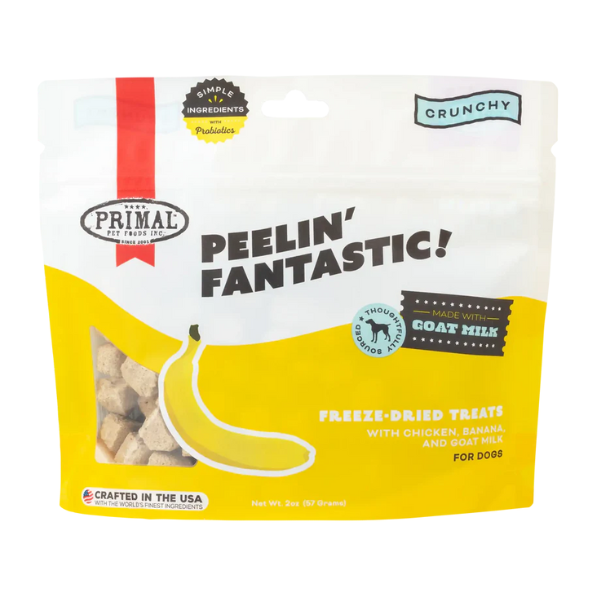 Primal Peelin Fantastic Chicken & Banana with Goat Milk Freeze-Dried Treat 2oz