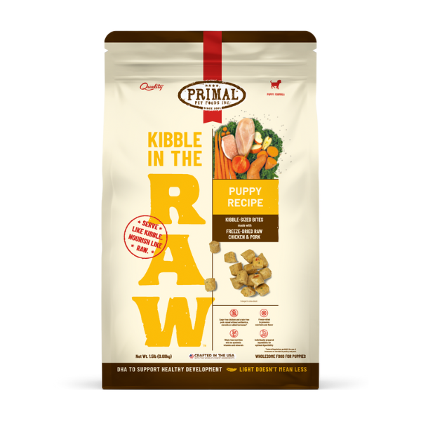 Primal Puppy Chicken Kibble in the Raw Hypoallergenic Dog Dry Food