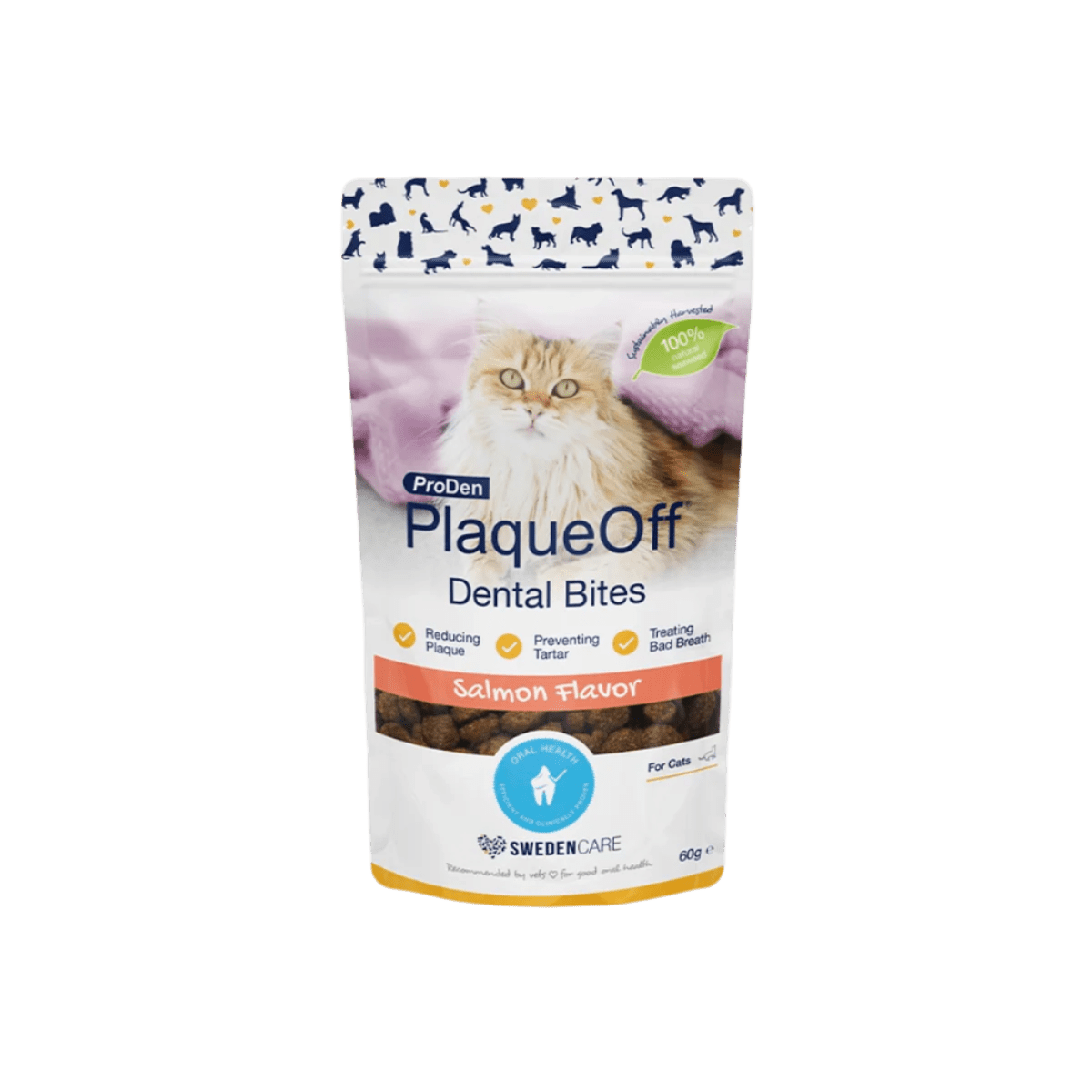 ProDen PlaqueOff Dental Bites for Cats Salmon - 60g