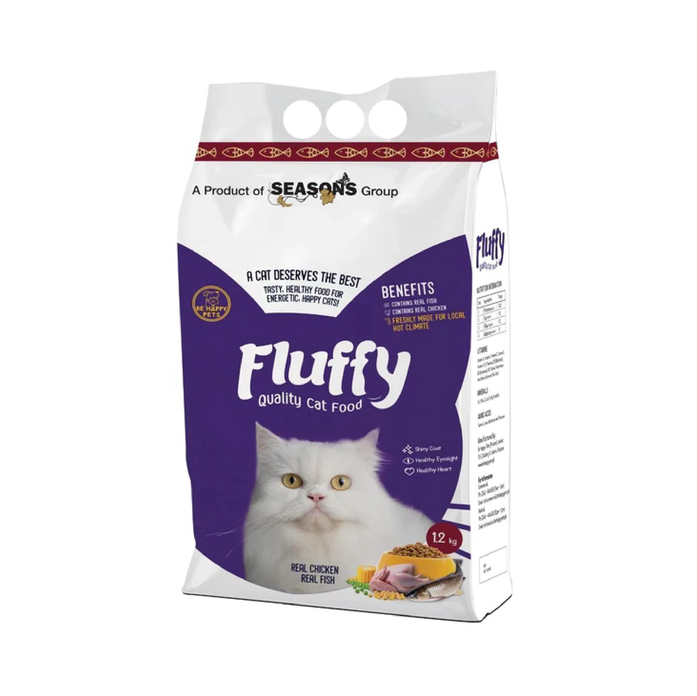 Fluffy Cat Food 1.2Kg Pack