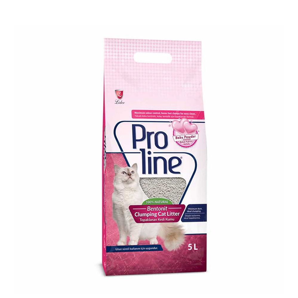 Proline Bentonite Clumping Cat Litter Baby Powder