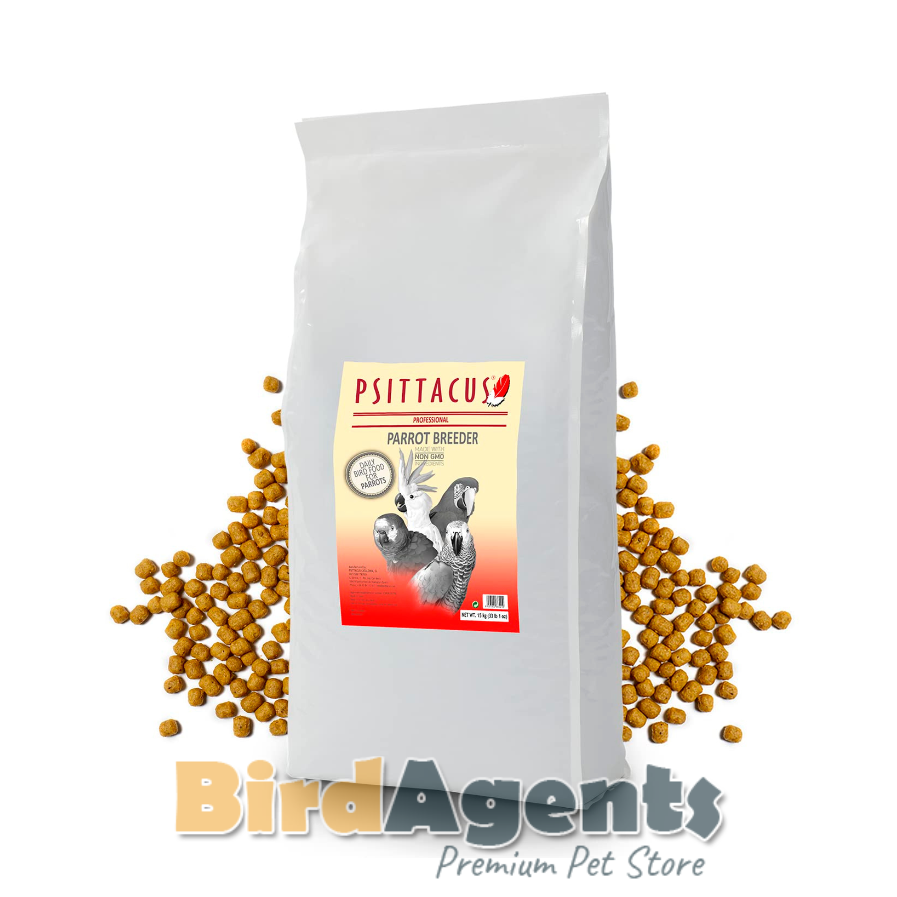 Psittacus Parrot Breeder Pellets - for Medium & Large Birds
