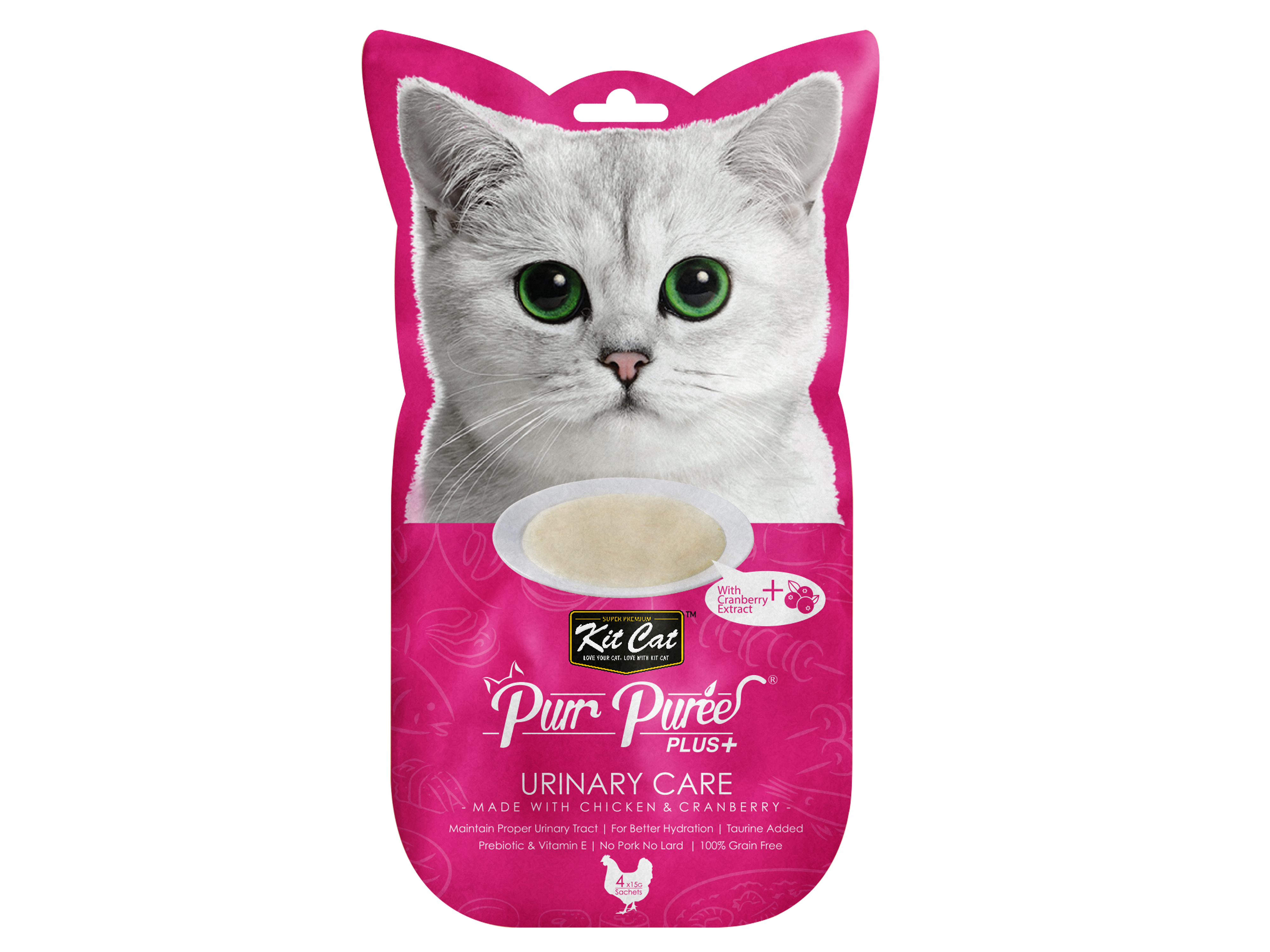 Kit-Cat Puree Plus Urinary Care - Chicken & Cranberry
