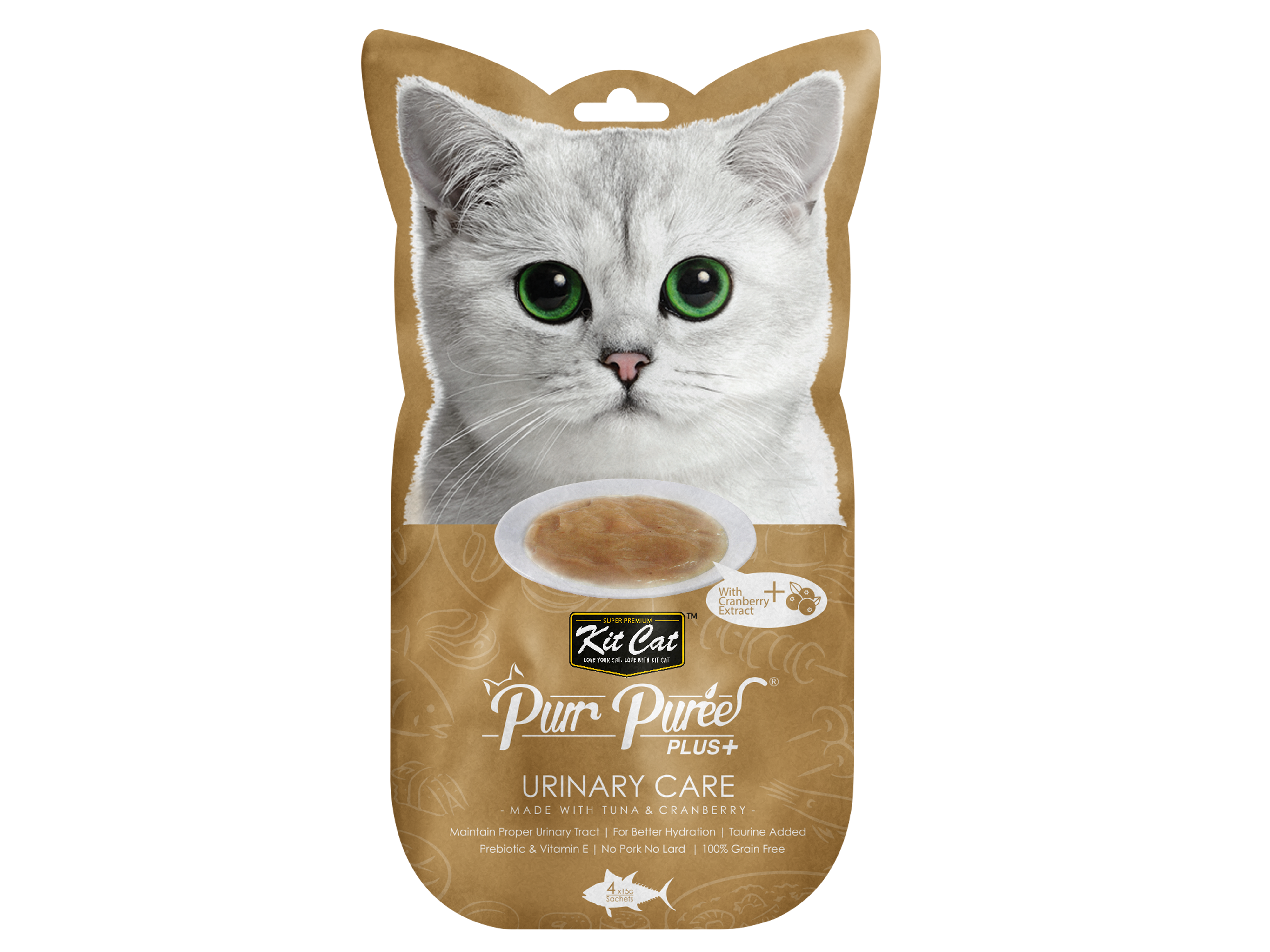 Kit-Cat Puree Plus Urinary Care - Tuna & Cranberry