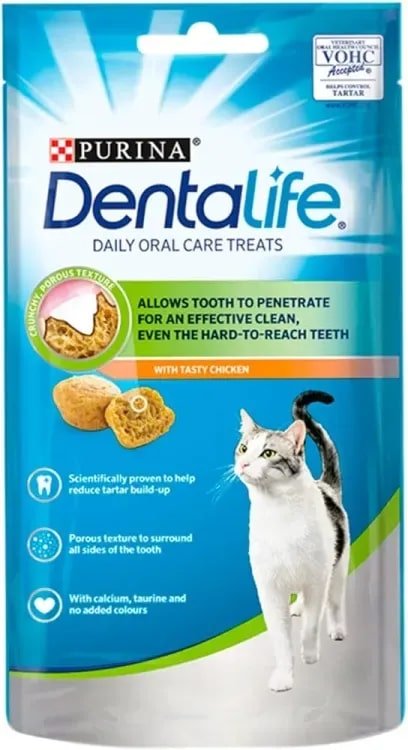 Purina DentaLife Chicken Flavor Dental Cat Treats – 40g