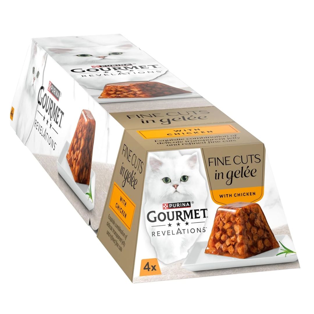 Purina Gourmet Revelations Mousse Fine Cuts With Chicken In Jelly – ( 4 x 57 Gram)