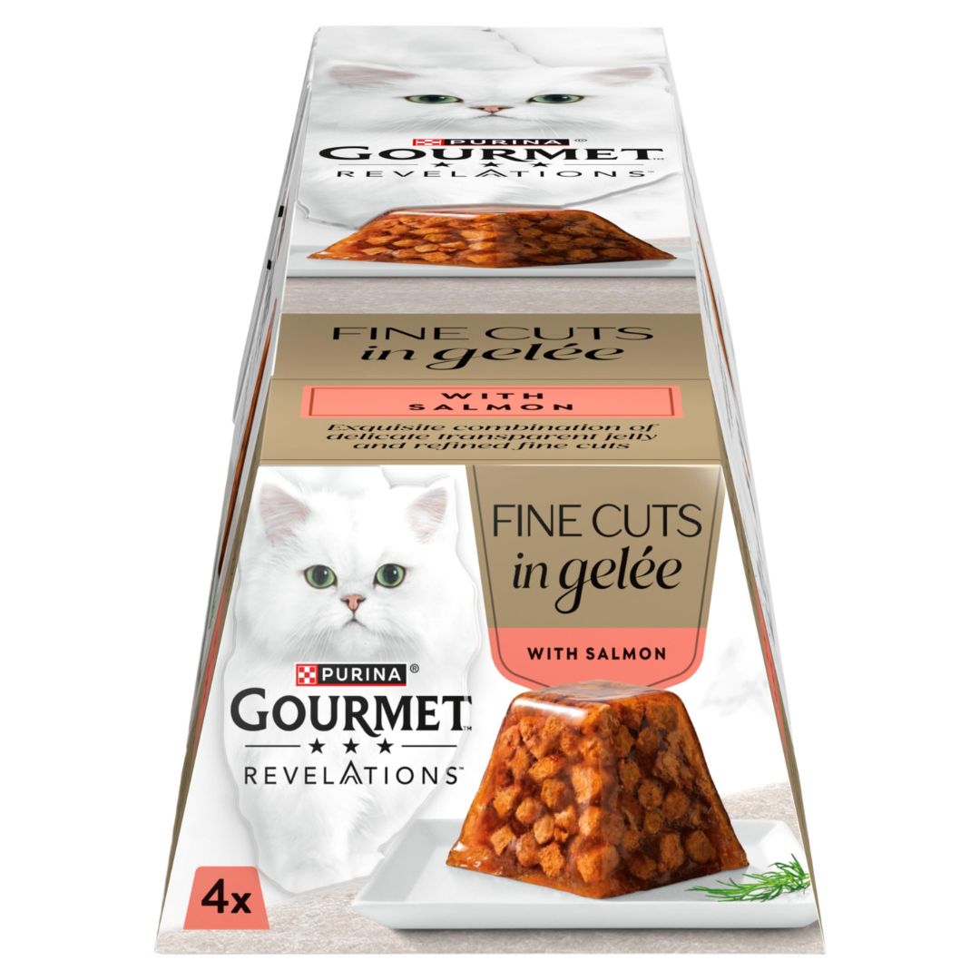 Purina Gourmet Revelations Mousse Fine Cuts With Salmon In Jelly – ( 4 x 57 Gram)