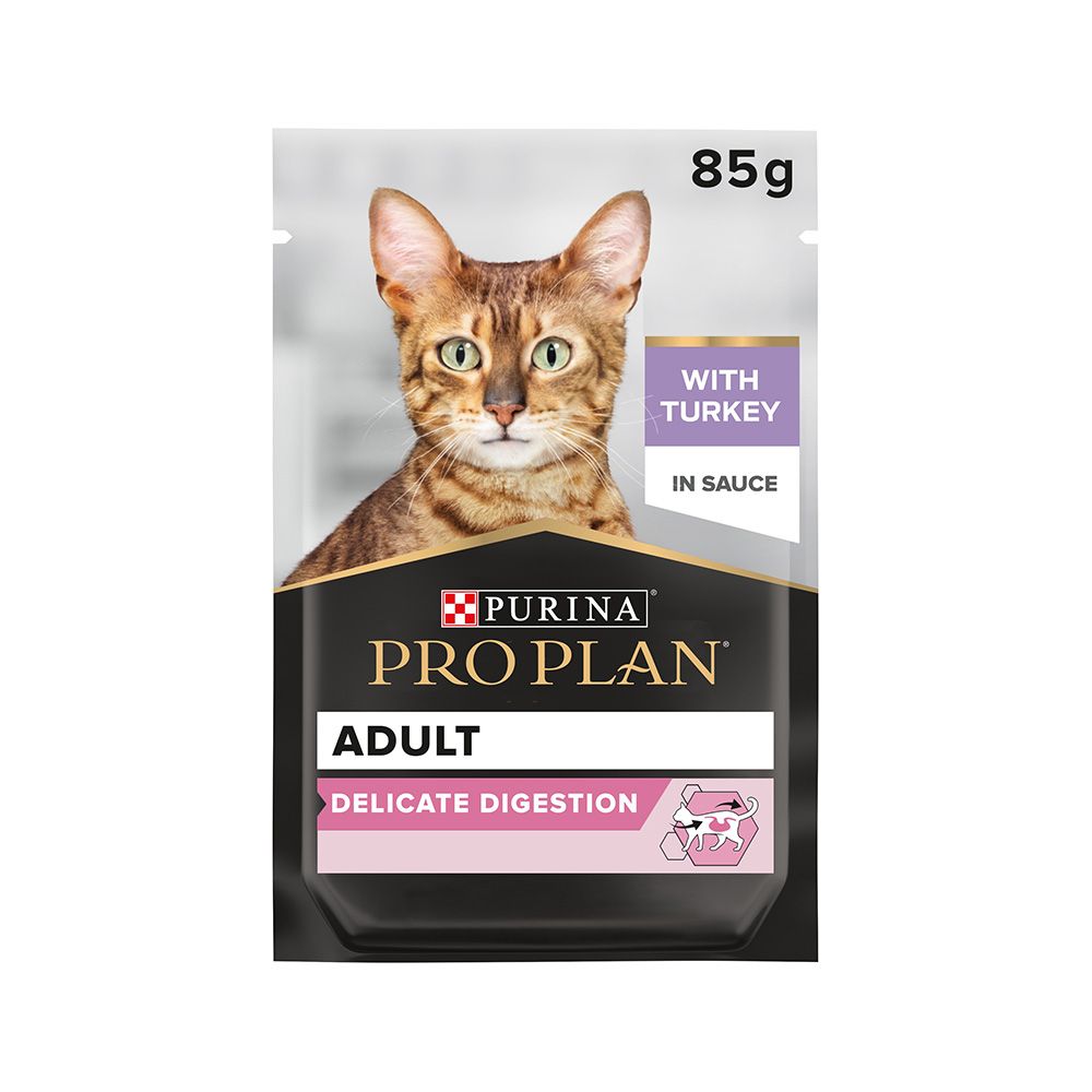 Purina Pro Plan Delicate Nutrisavour Turkey in Gravy Sauce Cat Food Pouch - 85 g
