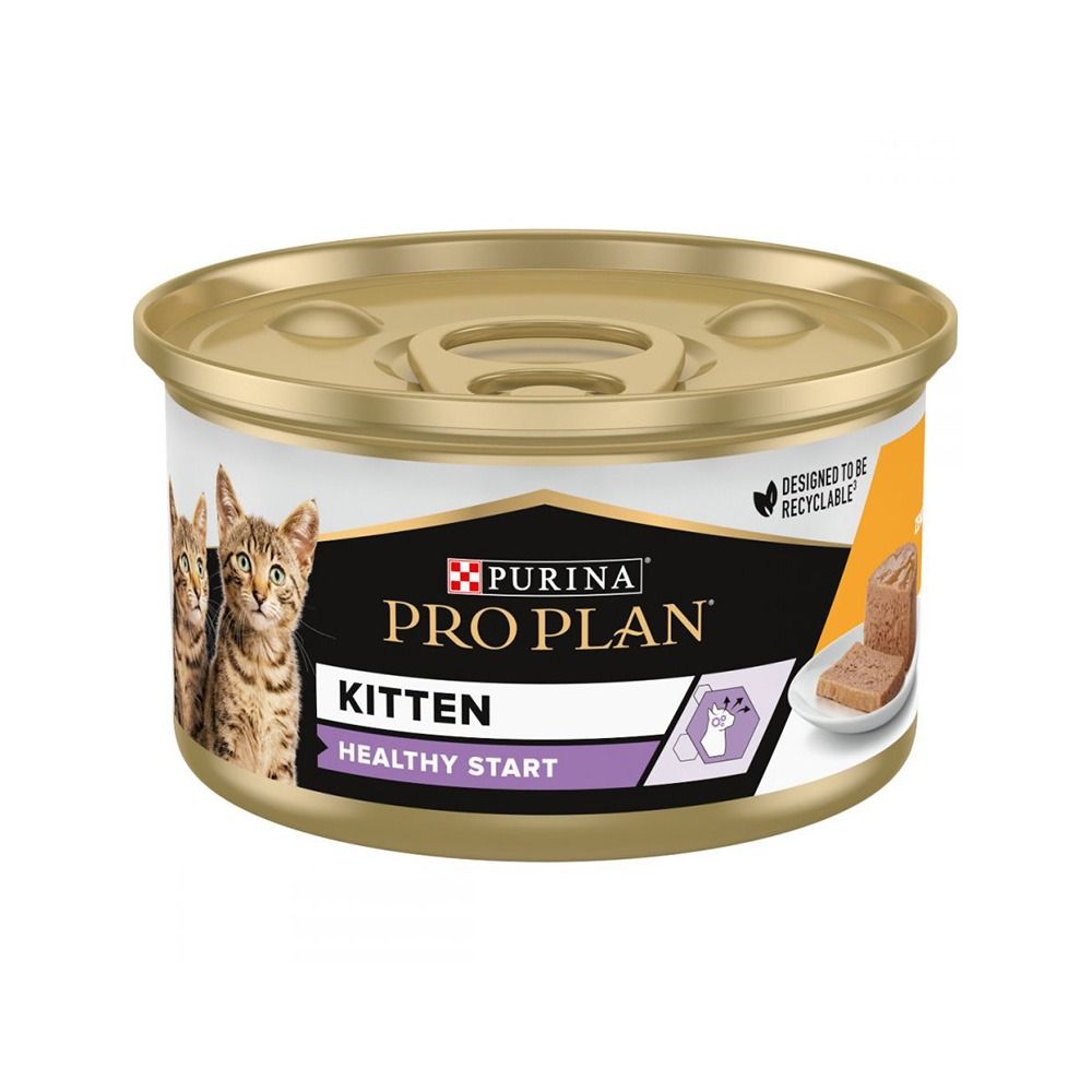Purina Pro Plan Healthy Start Mousse Rich in Chicken Canned Kitten Food - 85 g
