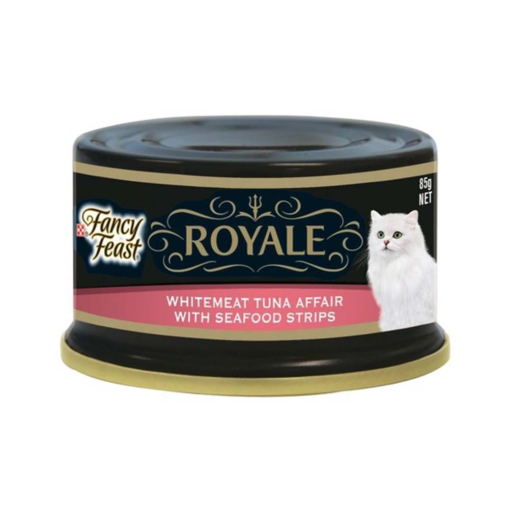 Fancy Feast Royale White Meat Tuna Affair with Seafood Strips Canned Cat Food - 85 g