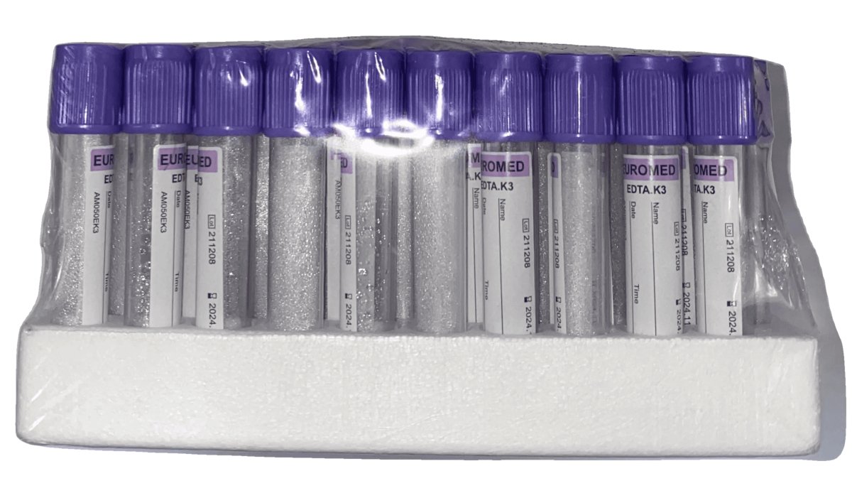 Purple Cap EDTA K3 tubes 5ml 100 pieces