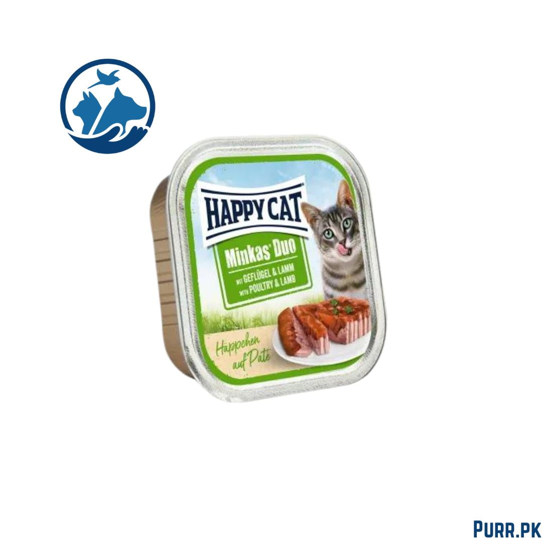 Happy Cat Adult Minkas Duo Poultry &amp; Lamb 100 g Pate
