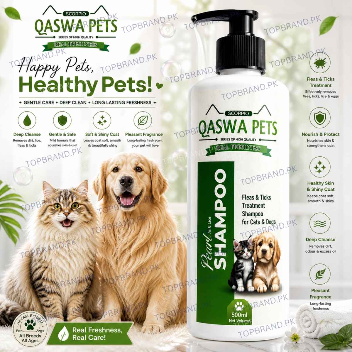 Qaswa Pets Cats & Dogs Shampoo 500ml