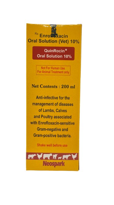 QuinRocin Enrofloxacin oral 10% 200ml