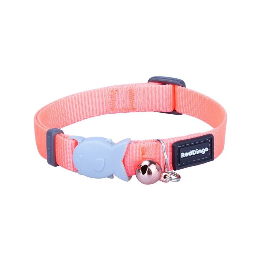 Red Dingo Classic Hi-Vis Cat Collar - XSmall 12mm - Peach