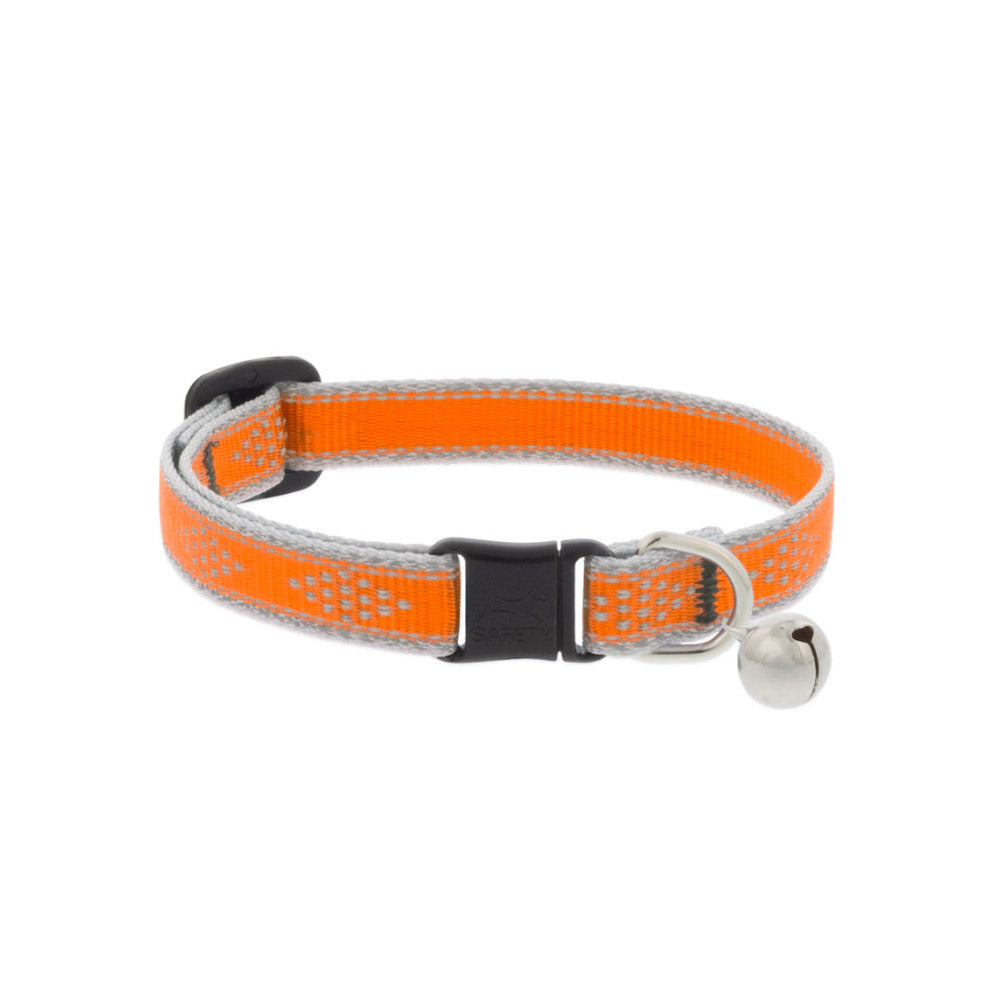Reflective Safety Cat Collar Orange Diamond