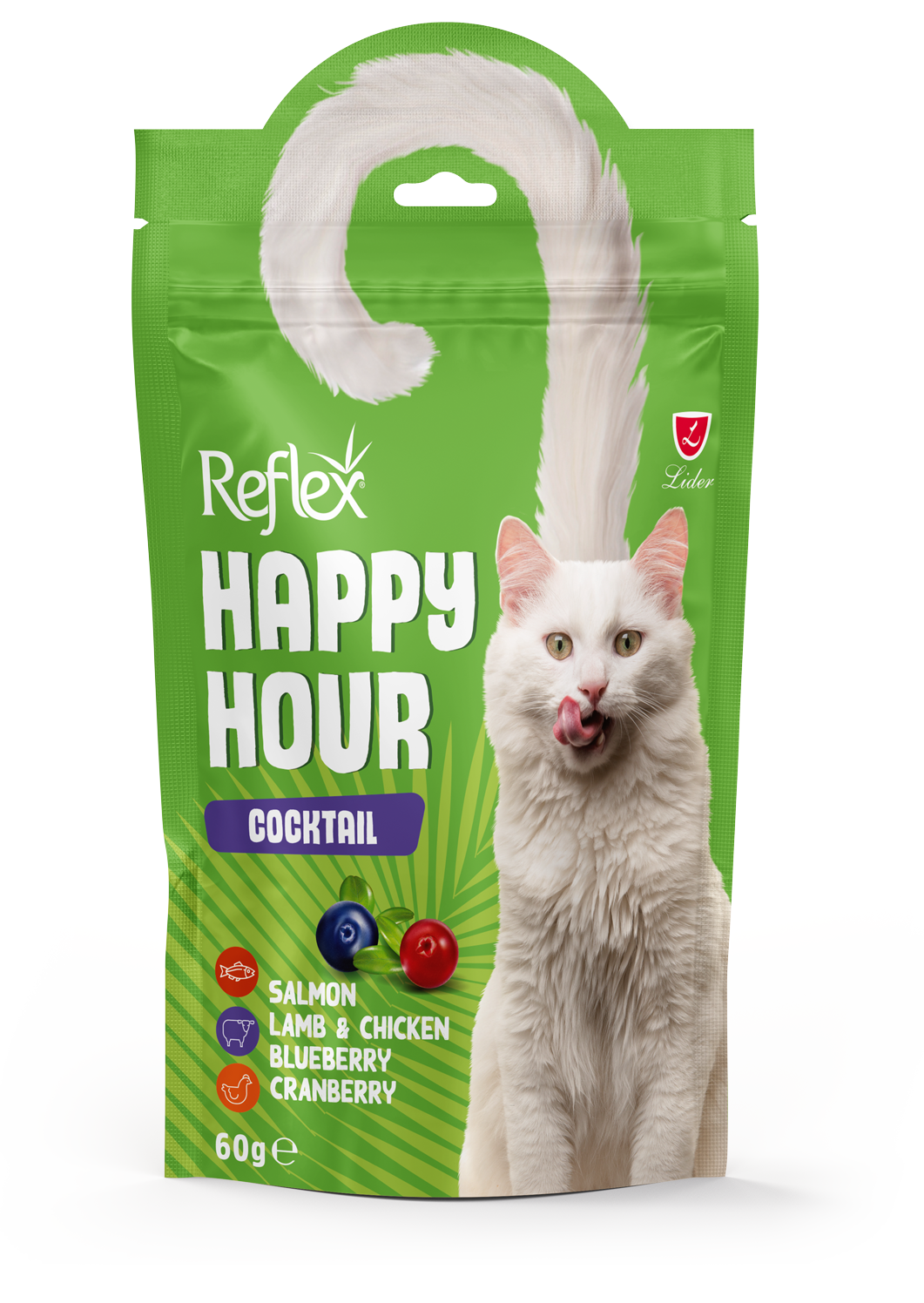 Reflex Happy Hour Cocktail Salmon Lamb &amp; Chicken Blueberry Cranberry 60gm
