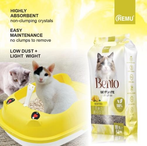 Remu Bentonite Cat Litter-Lemon Scent (10L)