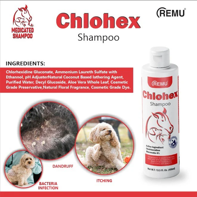 Remu – Chlohex Medicated Shampoo for Cats and Dogs