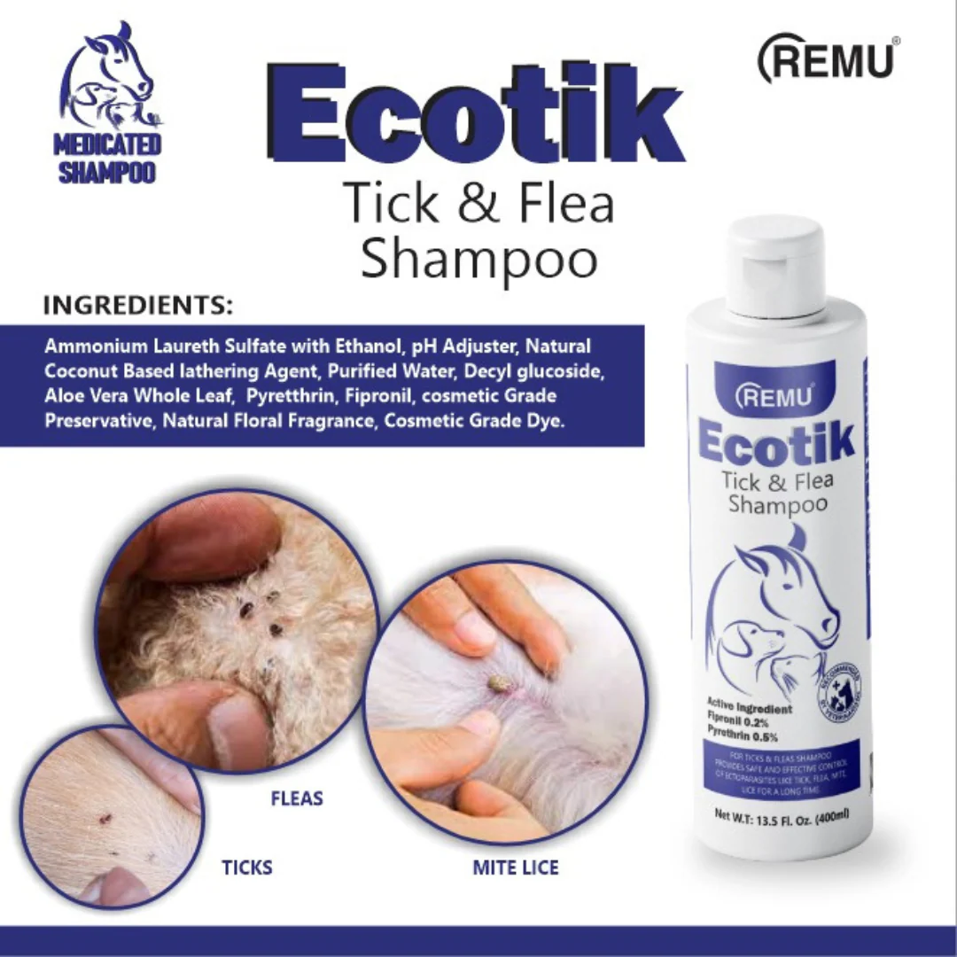 Remu Ecotik Shampoo For Tick and Flea Dog & Cat