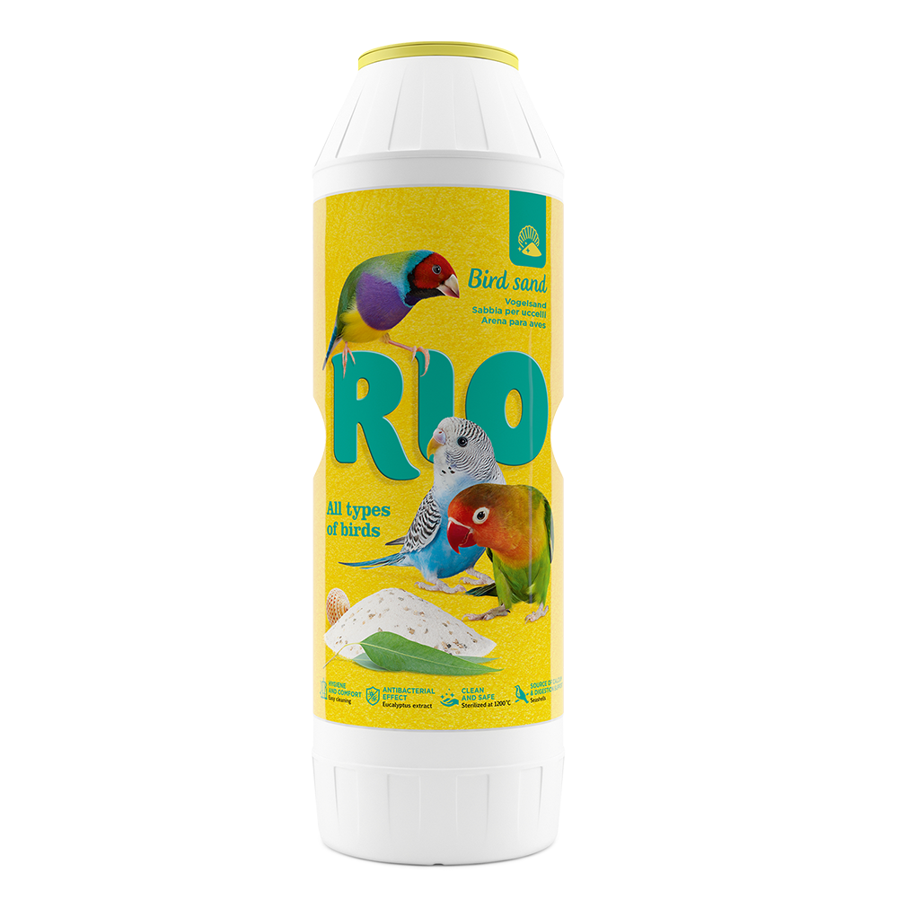 RIO bird sand with eucalyptus extract and seashells 2kg