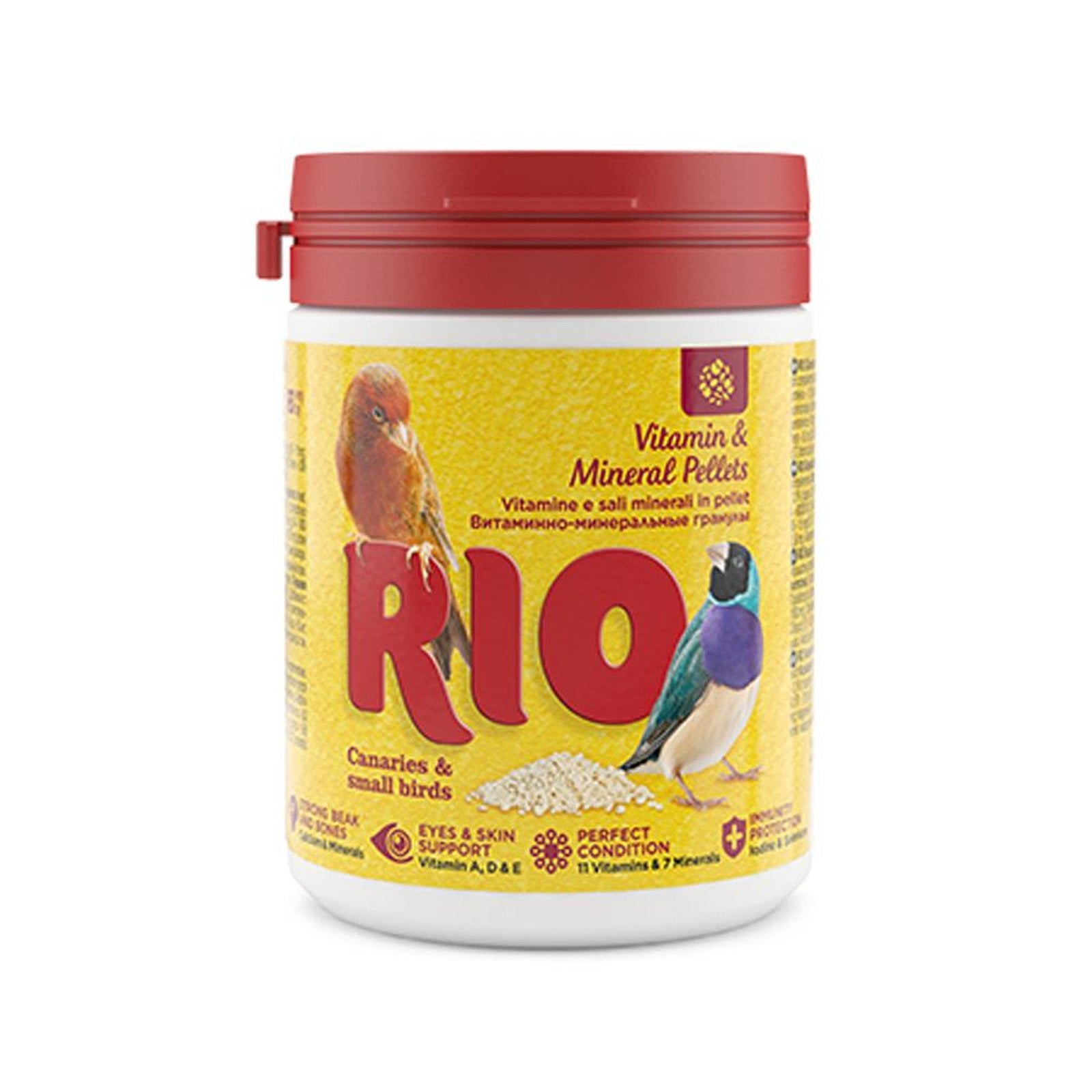 RIO Vitamin And Mineral Pellets For Canaries, Exotic Birds And Other Small Birds - 120g