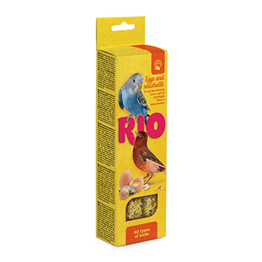 RIO STICKS WITH EGGS AND SEASHELLS FOR BIRDS 2X40G