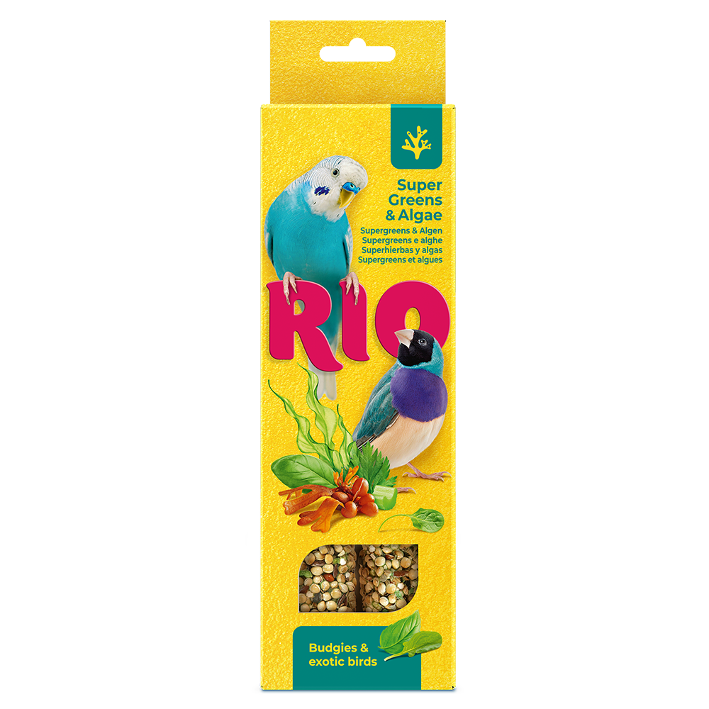 RIO Sticks for Budgies and Exotic birds supergreens and algae 2x40g