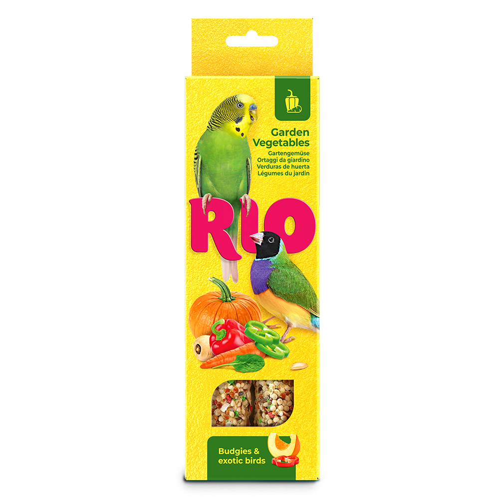 RIO Sticks for Budgies and Exotic birds with garden vegetables 2x40g