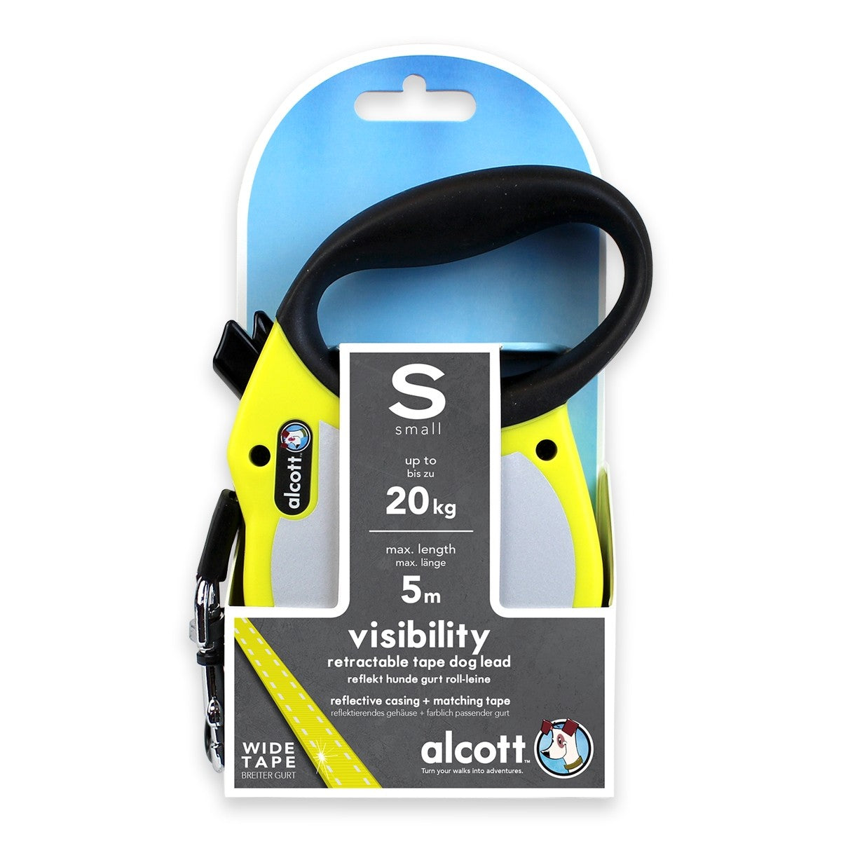 Alcott - Visibility Retractable, 5M Large - Neon Yellow