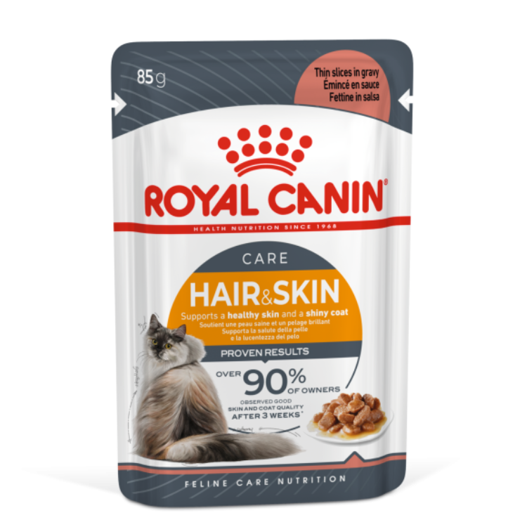 Royal Canin Feline Care Nutrition Hair & Skin Gravy (INTENSE BEAUTY) (Cat Wet Food - Pouches)