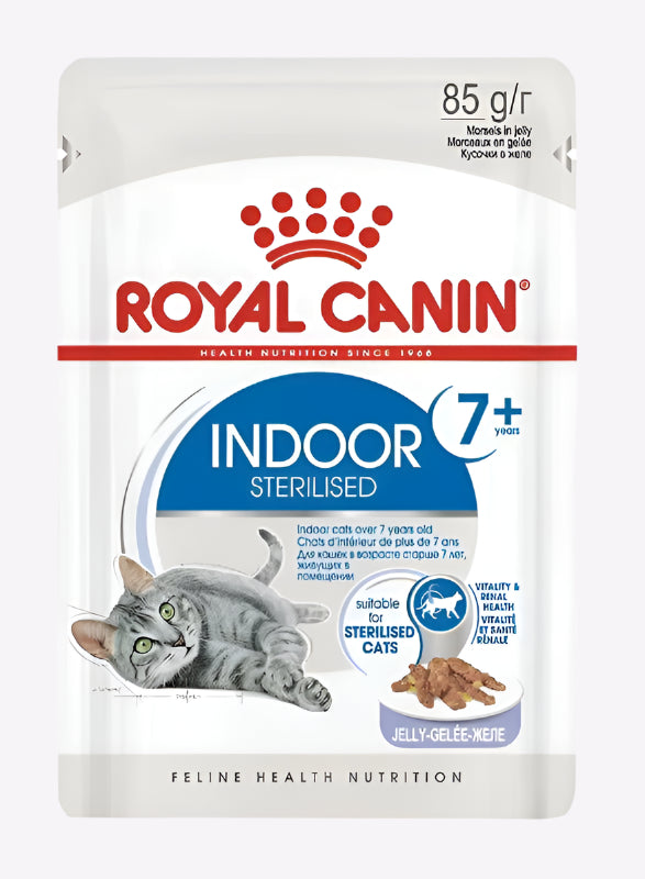Royal Canin Feline Health Nutrition Indoor 7+ Jelly (Wet Food - Pouches) 12 x 85 g