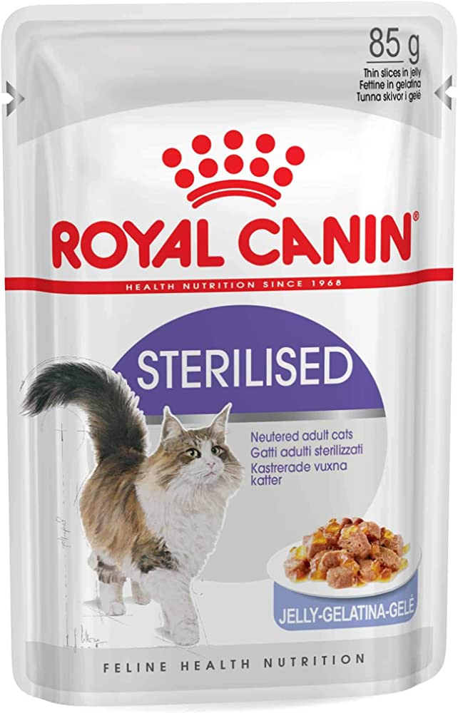 Royal Canin Feline Health Nutrition Sterilised Jelly (Wet Food - Pouches) 12 x 85 g