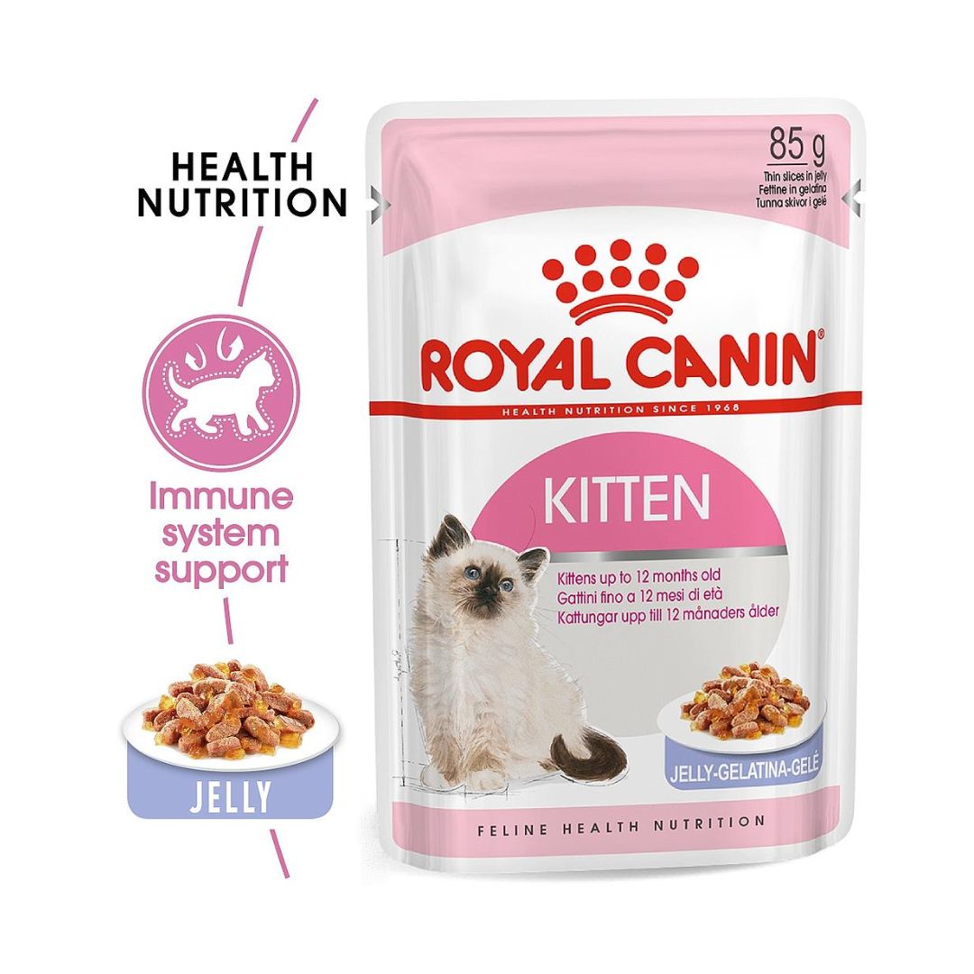Royal Canin Kitten Jelly – 85 GM box pack of (12)