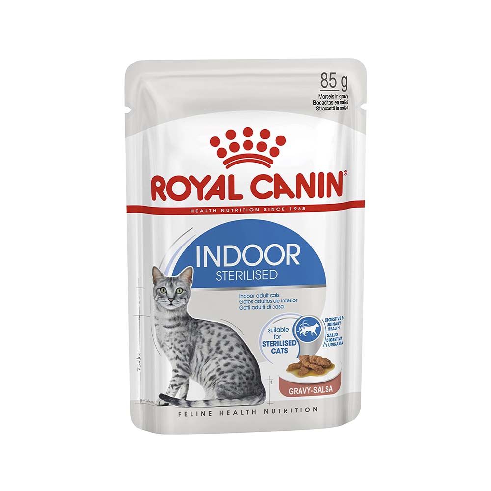 Royal Canin Indoor Sterilized Wet Cat Food Pouches - 85 g - Pack of 12