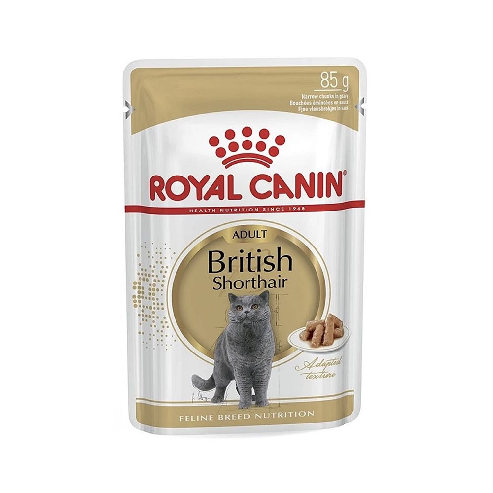 Royal Canin British Shorthair Adult Cat Food Pouch - 85 g - Pack of 12
