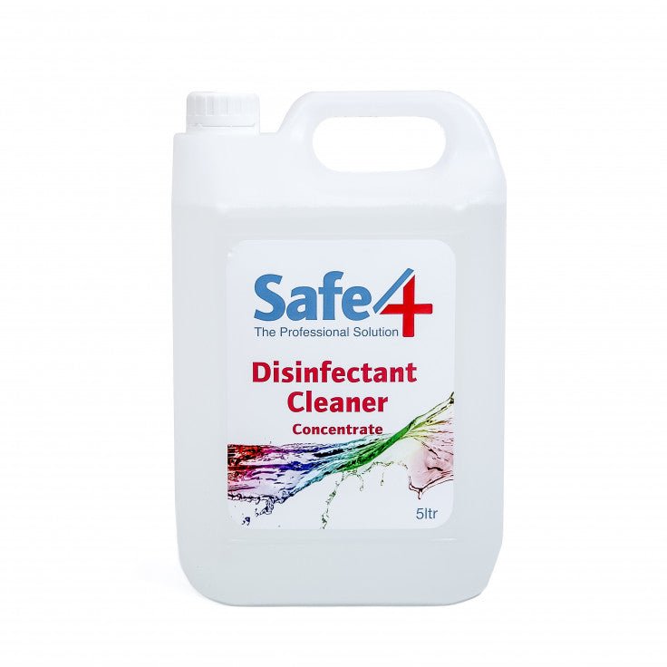 Safe4 Concentrated Disinfectant Cleaner, Clear Unscented, 5 L