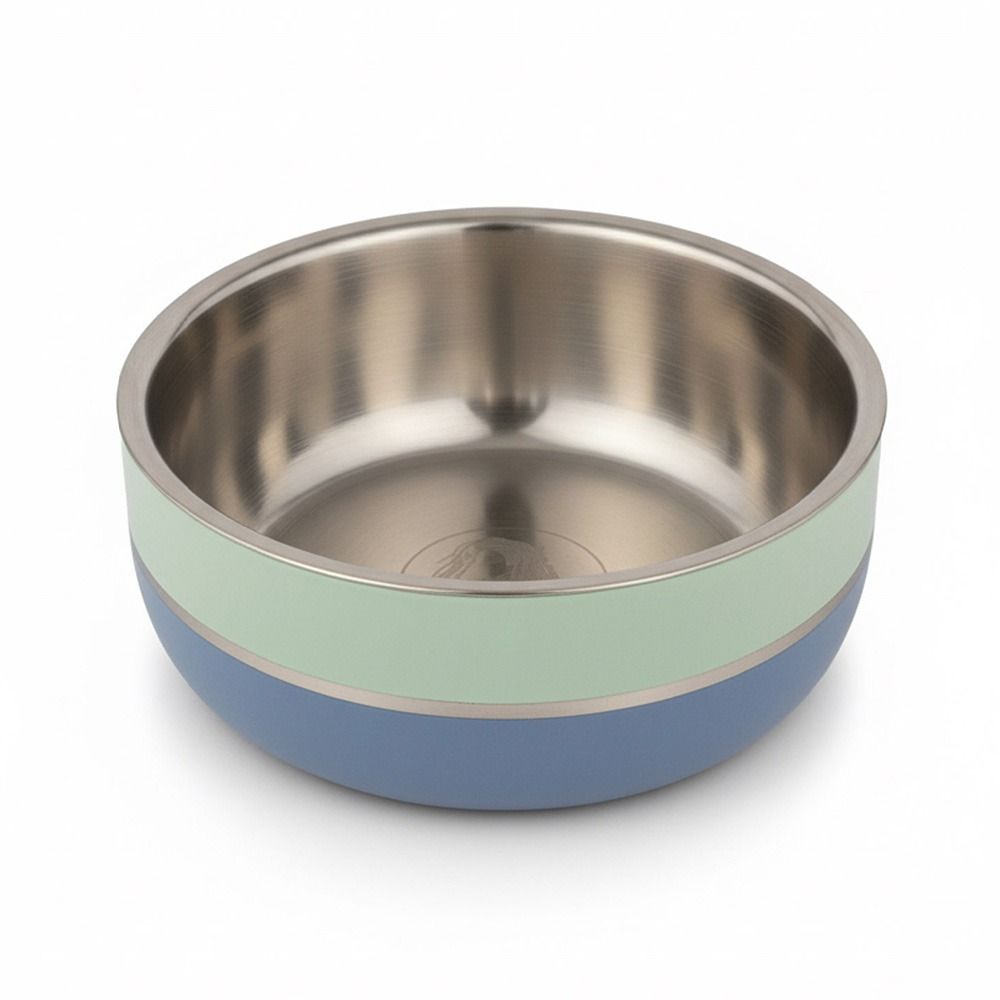 Saluki Stainless Steel Double Wall Two Tone Dog Bowl