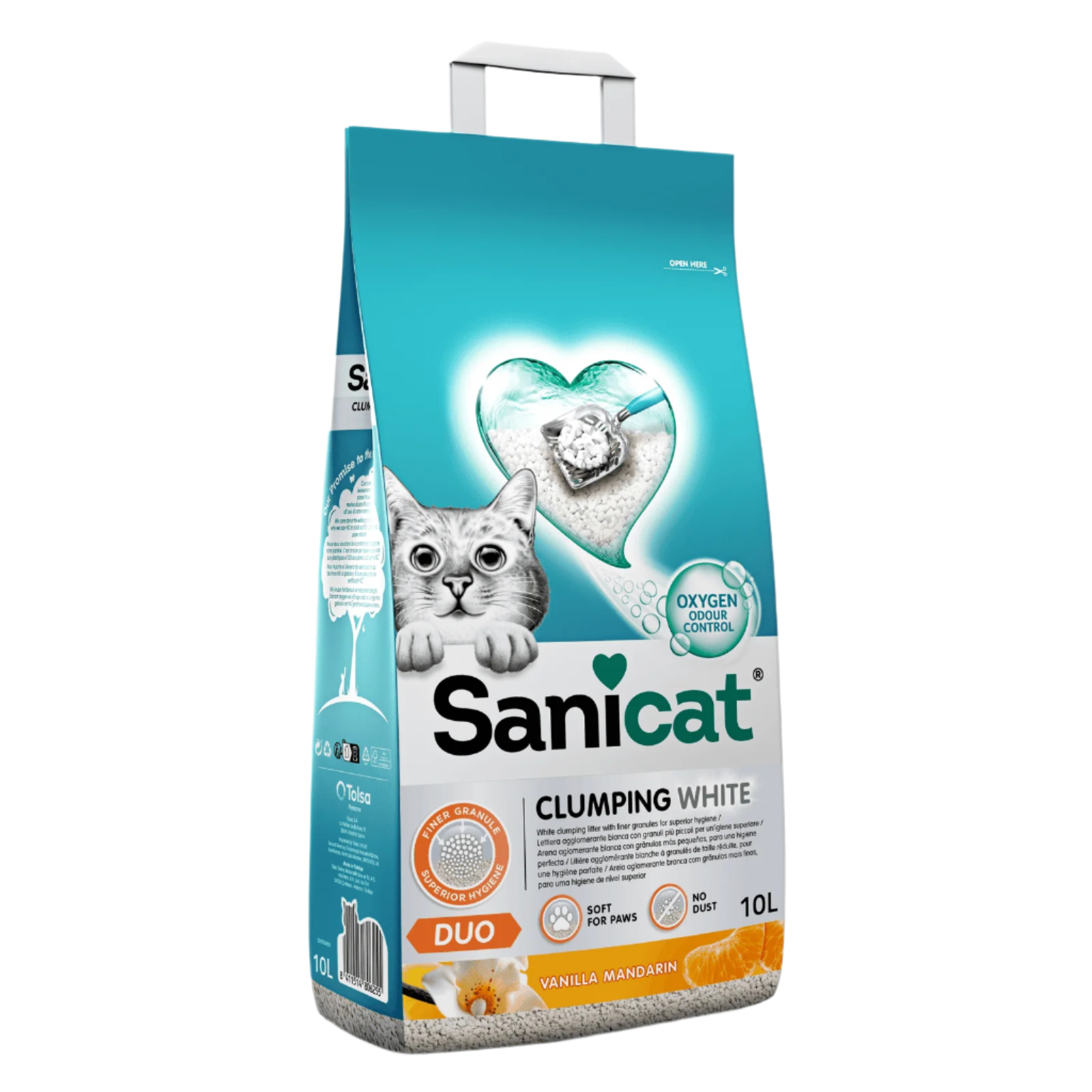 Sanicat White Duo Clumping Cat Litter - 10L