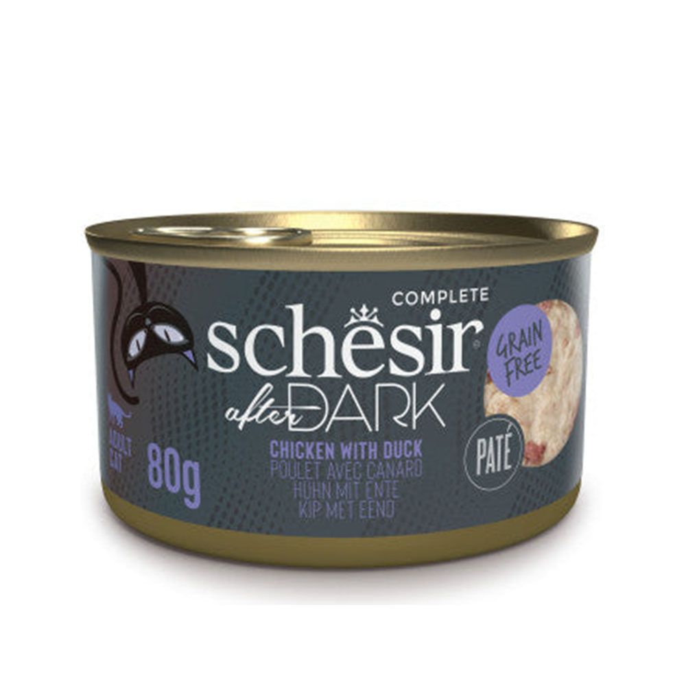 Schesir After Dark Chicken and Duck in Pate Canned Cat Food - 80 g