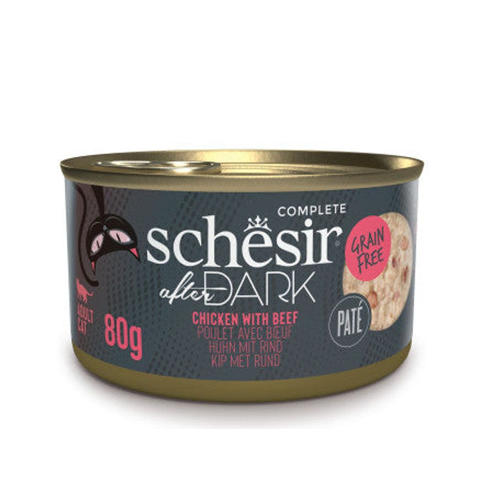 Schesir After Dark Chicken with Beef in Broth Canned Cat Food - 80 g
