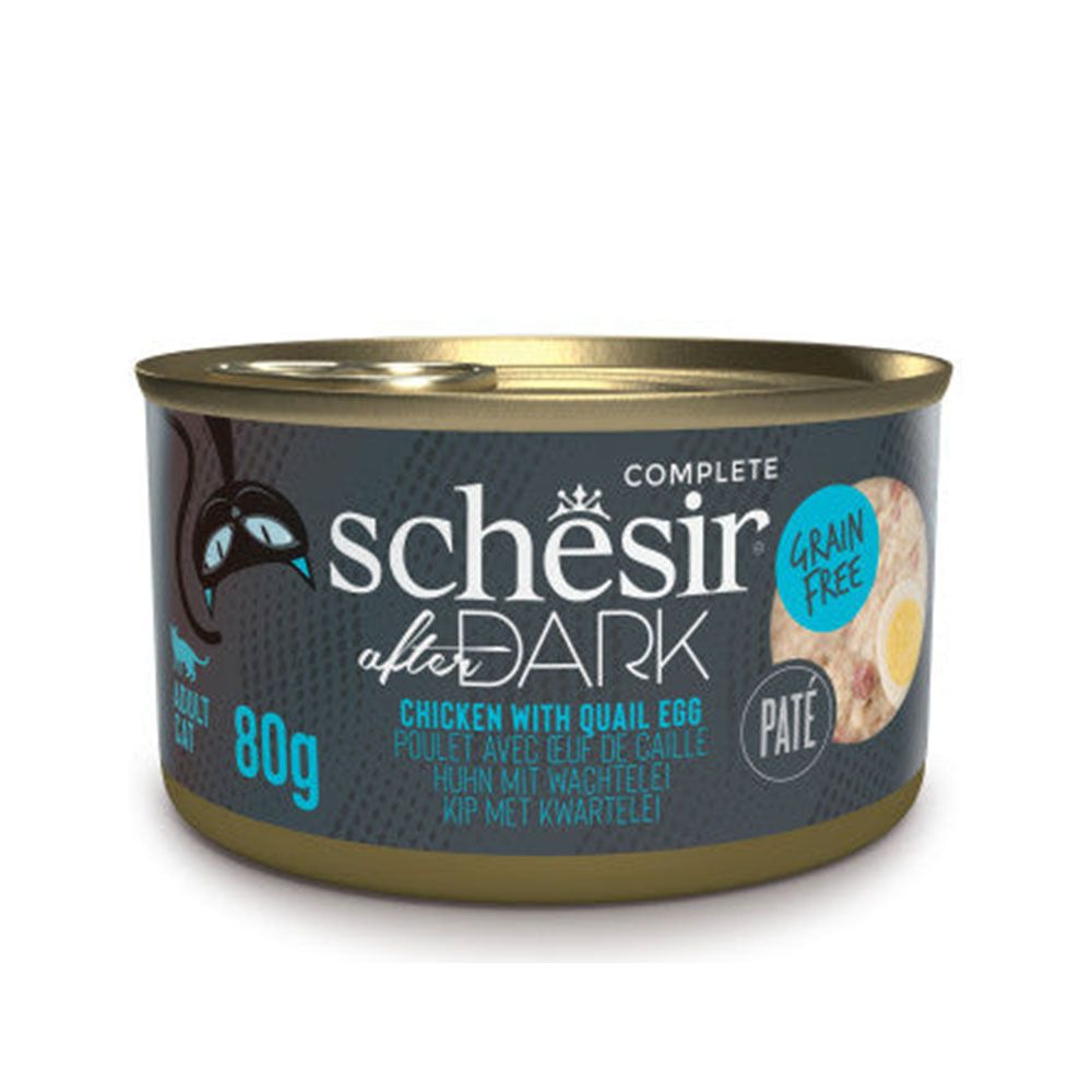 Schesir After Dark Chicken with Quail Egg in Broth Canned Cat Food - 80 g