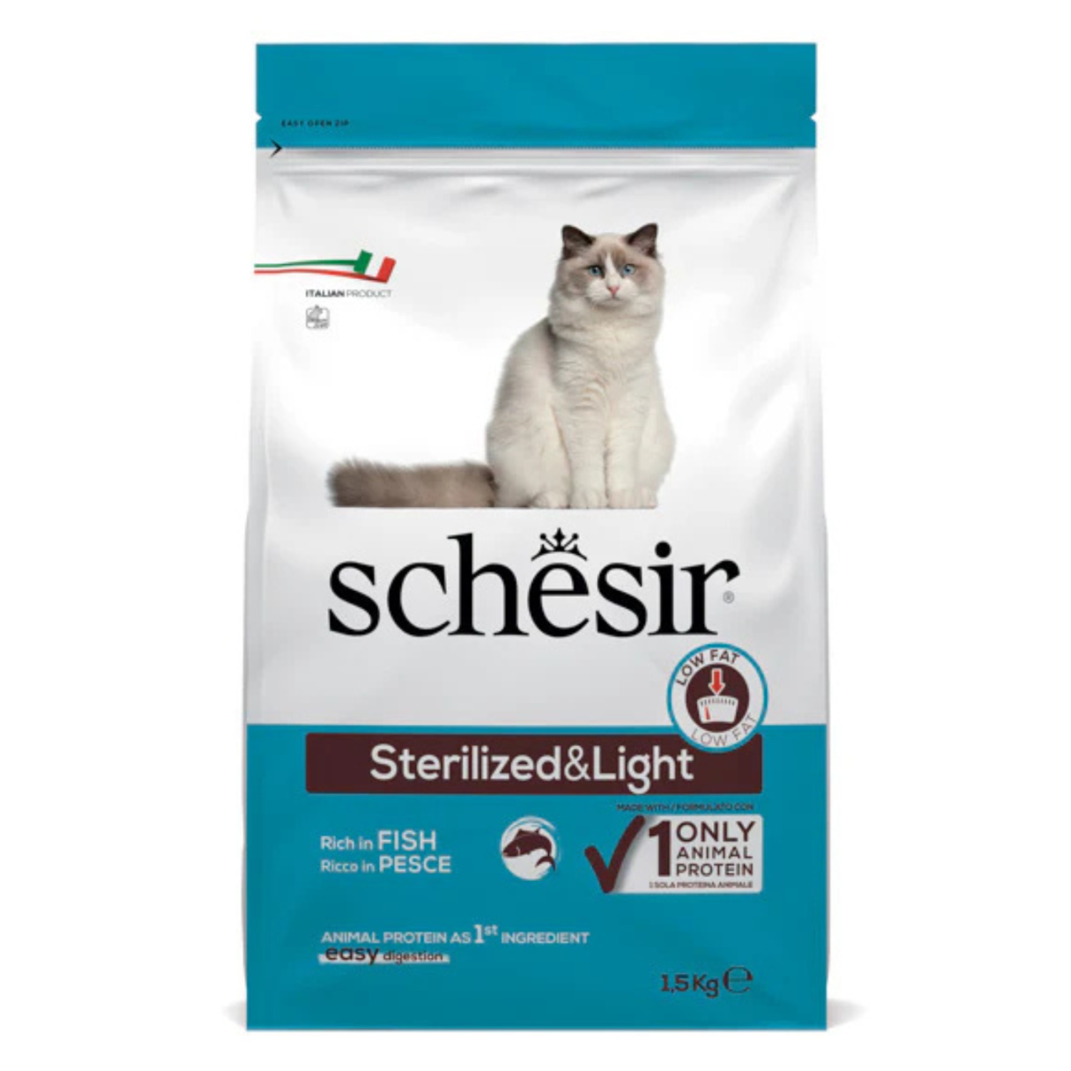 Schesir Cat Dry Food-Sterilized & Light-Fish